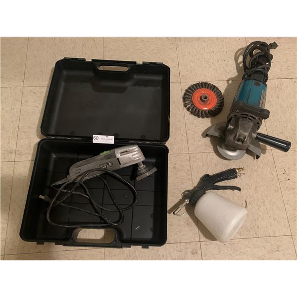 Genesis Multi-Purpose Oscillating Tool, Makita Sander-Grinder, and Brake Bleeder Pump