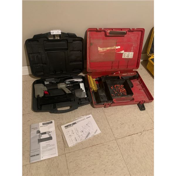 Porter-Cable Brad Nailer Model BN200A and Hilti DX36M Powder Actuated Nail Stud Gun