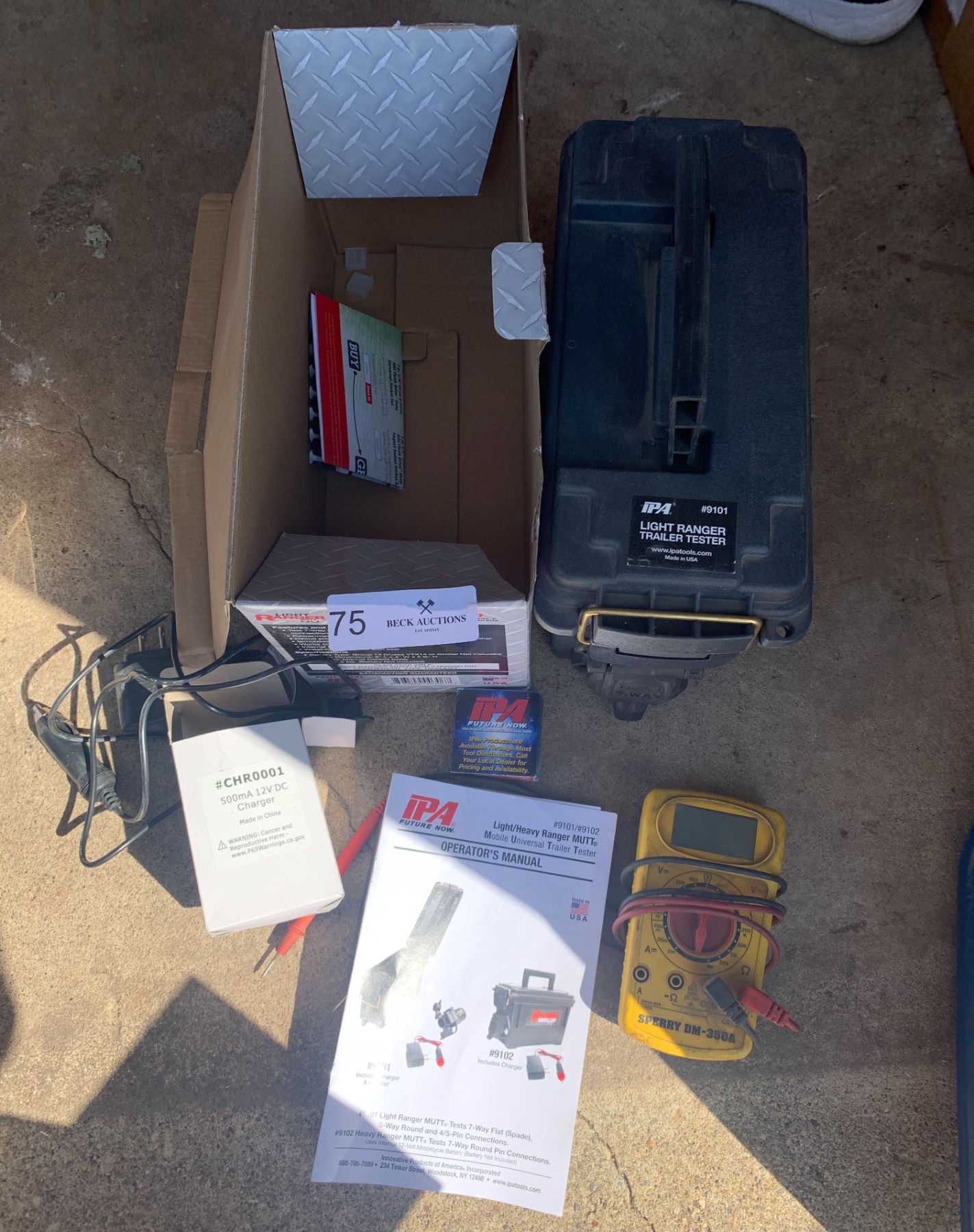 Trailer Multimeter Light Ranger Mutt Trailer Light Tester Model 9101 and Sperry Multimeter ...