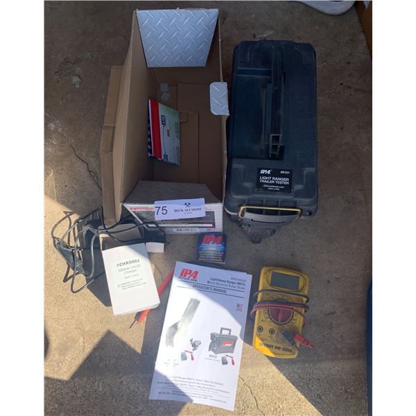 Light Ranger Mutt Trailer Light Tester Model 9101 and Sperry Multimeter Model DM-350A