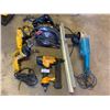 Image 1 : 2 x 10mm VSR Drills, Grinder, Nail Gun, Air Nailer, 7 1/4" 2.25 HP Skilsaw, and 2 x Levels