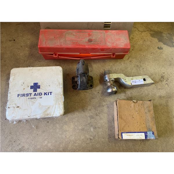 Warning Triangle Flare Kit, First-Aid Kit, Reflective Safety Tape, Tow Hitch, and Pintle Hitch