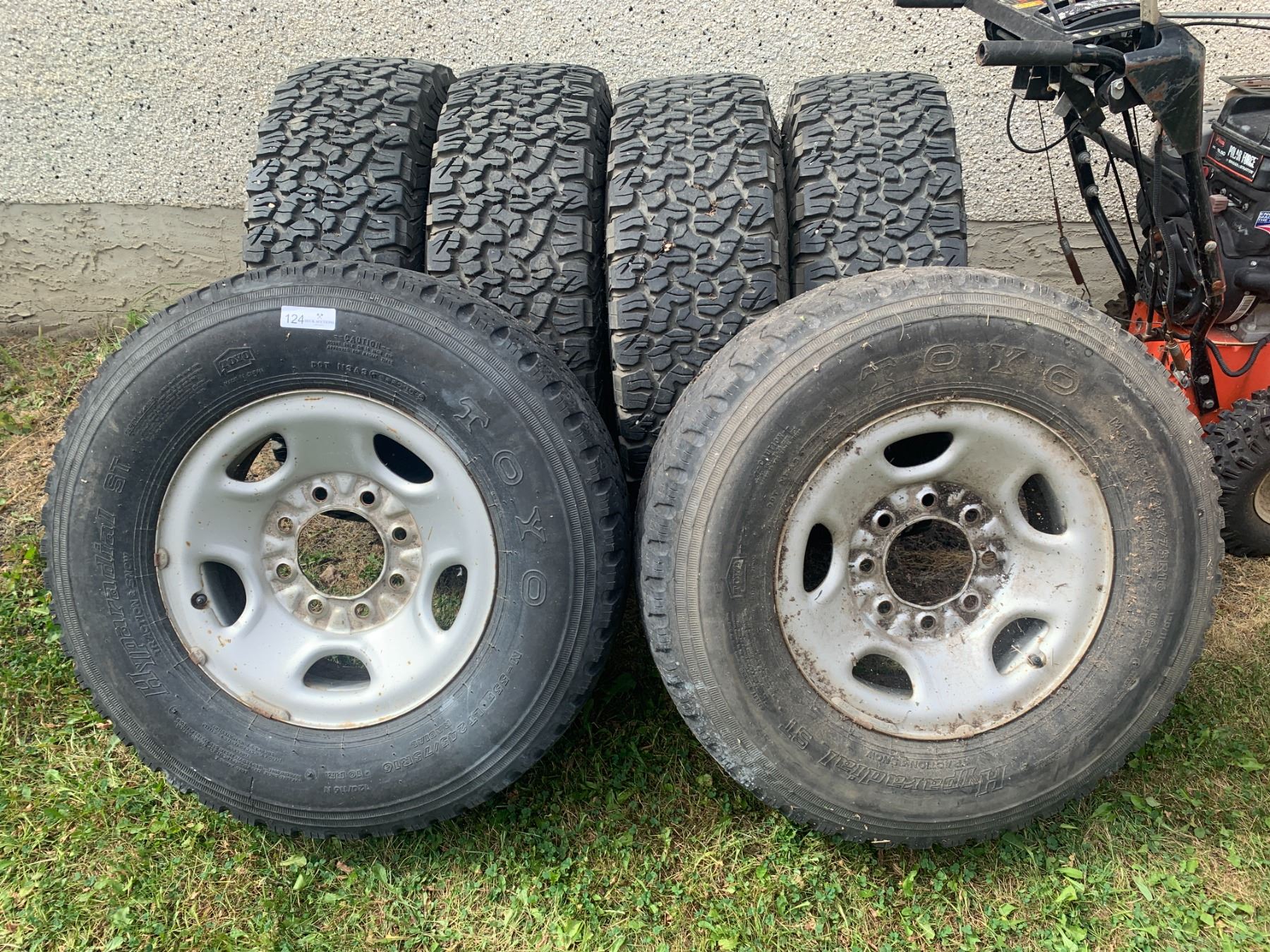 4 x BF Goodrich All-Terrain T/A Tires (285/75R16) and 2 x Toyo ...