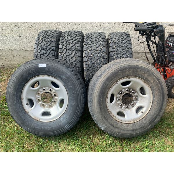 4 x BF Goodrich All-Terrain T/A Tires (285/75R16) and 2 x Toyo ...
