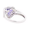 Image 3 : 3.03 ctw Tanzanite and Diamond Ring - 14KT White Gold