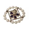 Image 2 : Chanel Silver Camelia Pearl Brooch