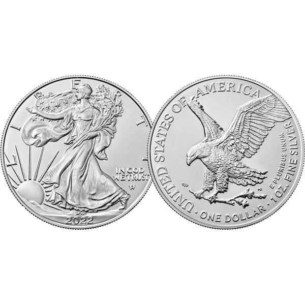 2022 American Silver Eagle .999 Fine Silver Dollar Coin