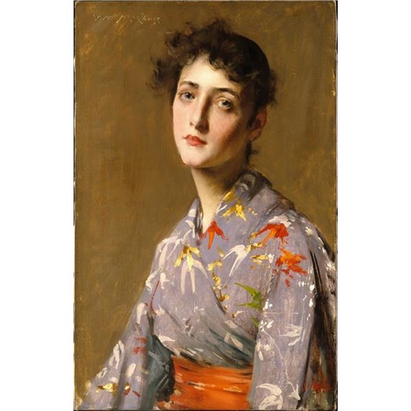 William Merritt Chase - Girl in a Japanese Costume