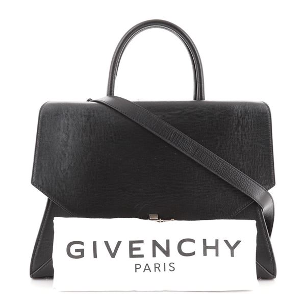 Givenchy Obsedia Satchel Leather Medium Black