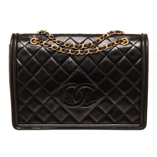 Chanel Black Leather Timeless Shoulder Bag