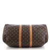 Image 2 : Louis Vuitton Brown Monogram Canvas Leather Keepall Duffle Bag