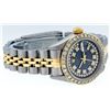 Image 3 : Rolex Ladies 2 Tone Quickset 18K Blue String Diamond Datejust Wristwatch