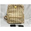 Image 1 : MCM Beige Monogram Visetos Canvas Leather Studs Stark Backpack