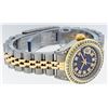 Image 3 : Rolex Ladies 2 Tone Blue Vignette String Diamond Channel Set Datejust Wristwatch