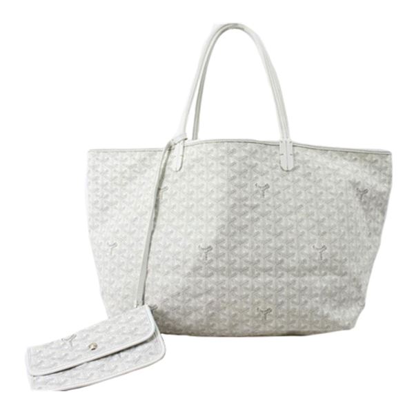 Goyard White Goyardine Coated Canvas St. Louis GM Tote Bag