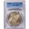 Image 1 : 1884 $1 Morgan Silver Dollar Coin PCGS MS64