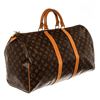 Image 2 : Louis Vuitton Monogram Canvas Leather Keepall 50 cm Duffle Bag Luggage