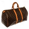 Image 3 : Louis Vuitton Monogram Canvas Leather Keepall 50 cm Duffle Bag Luggage