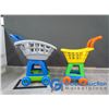 Image 1 : **(2) Plastic Kids Shopping Carts