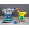 Image 7 : **(2) Plastic Kids Shopping Carts