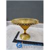 Image 1 : Pedastal Amber Glass Bowl