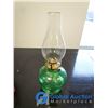 Image 2 : Green Glass Oil Lamp