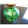 Image 5 : Green Glass Oil Lamp
