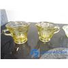 Image 8 : Amber Depression Glass and Book
