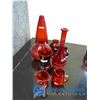 Image 1 : Assorted Ruby Red Glass Items