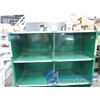 **Green Metal 8-Cubby Storage Unit