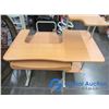 Image 2 : **Computer Desk - Wood Veneer w/Metal Frame
