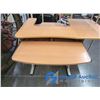 Image 3 : **Computer Desk - Wood Veneer w/Metal Frame