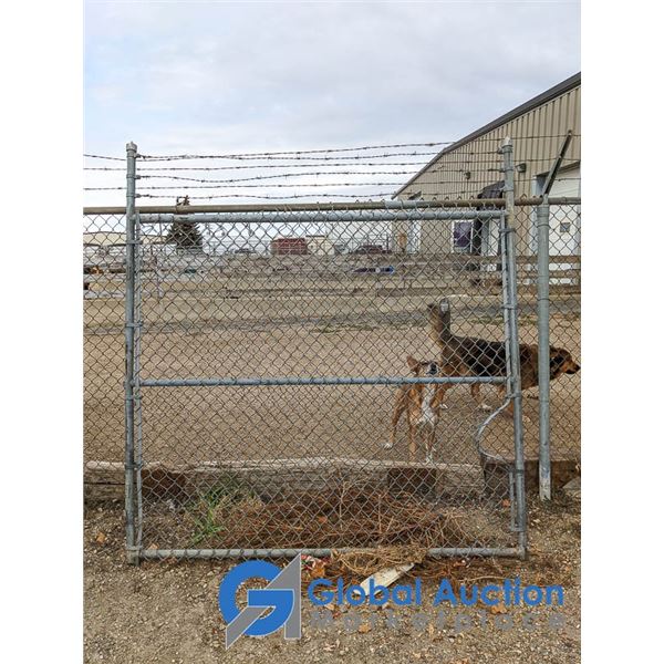 **(1) 80" Chainlink Gate w/Barbed Wire Top