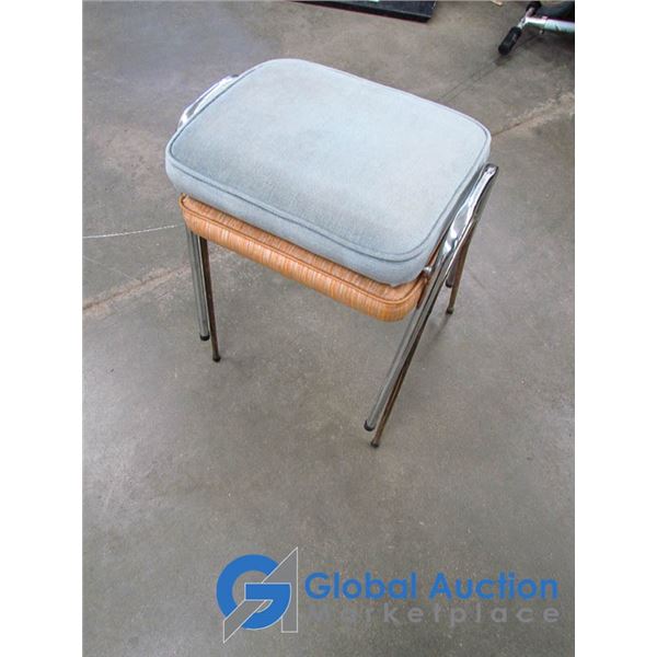 **(2) Stackable Vintage Stools