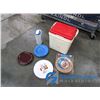 Image 1 : Cooler, Plastic Plates, Condiments Tray, etc
