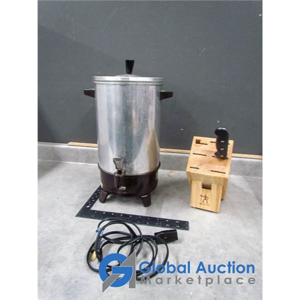 Knife Block and Coffee 35 cup Urn