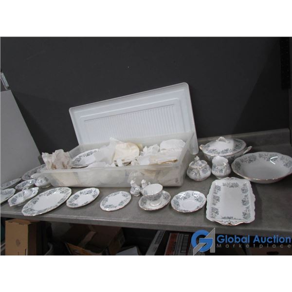 Aprox 64 Piece Royal Albert SIlver Maple China Set