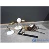 Image 1 : Vintage White Glass Lamps