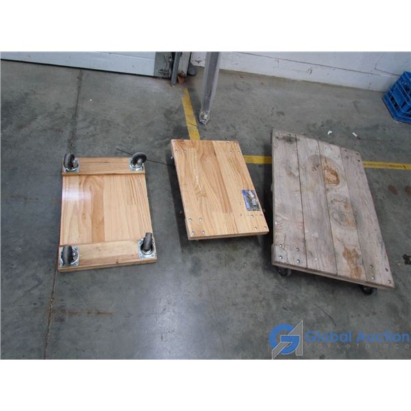 **(3) Wooden Moving Dolly