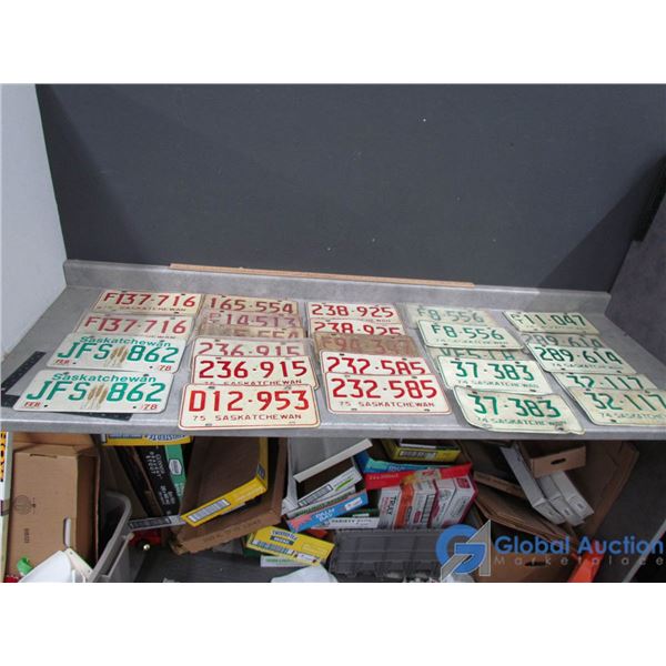 (25) Vintage 1974-78 Saskatchewan License Plates