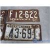 Image 3 : (4) Saskatchewan License Plates From The 1940s