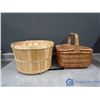 Image 1 : **Wicker Picnic Basket With Apple Tub