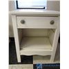 Image 3 : **White Side Table w/Drawer and Shelf