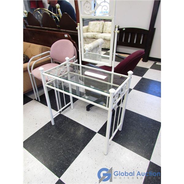 **Glass Top Dressing Table