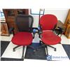 Image 1 : **(2) Red Office Chair on Wheels