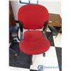 Image 3 : **(2) Red Office Chair on Wheels