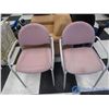 Image 1 : **(2) Pink Stackable Office Chairs