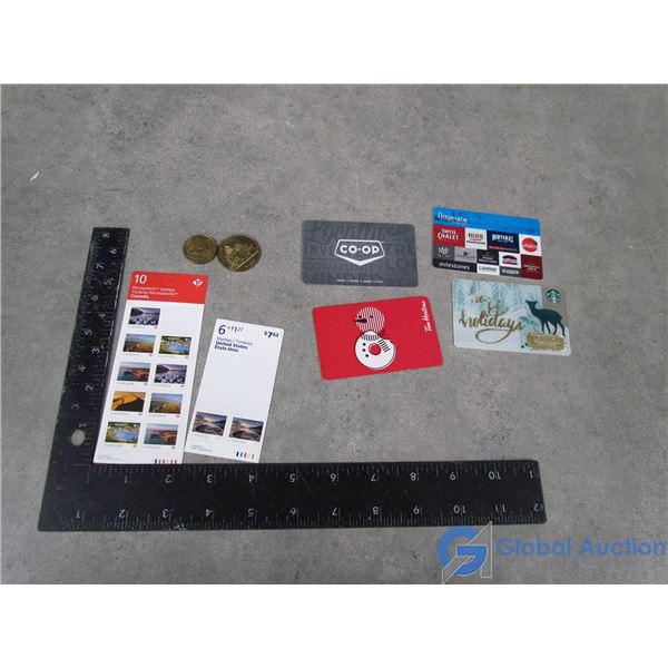 Gift Cards, Stamps and Coins