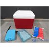 Image 1 : Red Mini Cooler w/Ice Packs