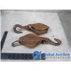 Image 2 : (2) Vintage Pulleys